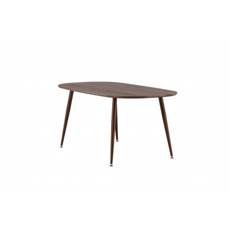 Sanford - 180x90cm Ovalt spisebord - Mørkebrun