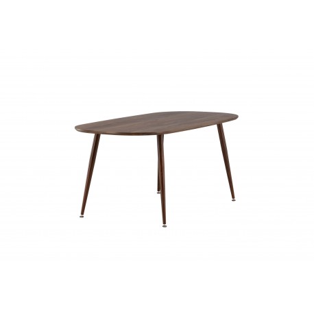 Sanford - 180x90cm Ovalt spisebord - Mørkebrun