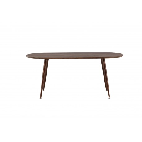 Sanford - 180x90cm Ovalt spisebord - Mørkebrun
