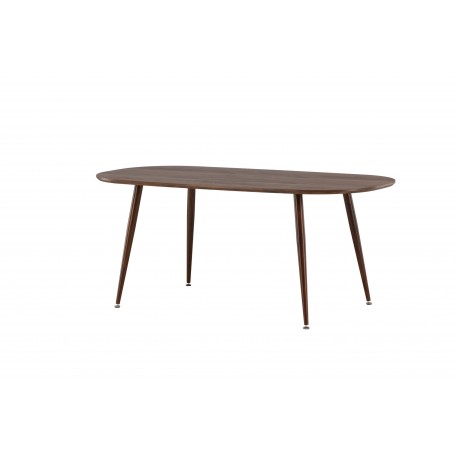 Sanford - 180x90cm Ovalt spisebord - Mørkebrun