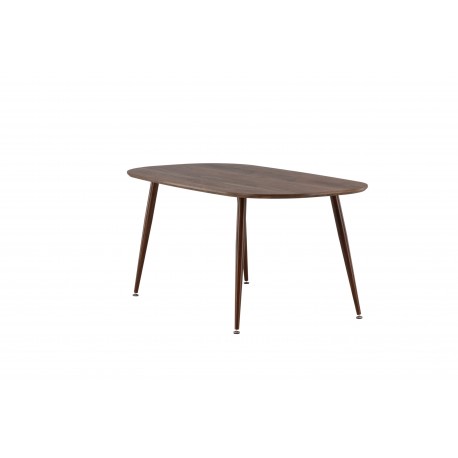 Sanford - 180x90cm Ovalt spisebord - Mørkebrun
