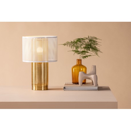 Gap Bordlampe - Messing og Hvid