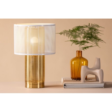 Gap Bordlampe - Messing og Hvid