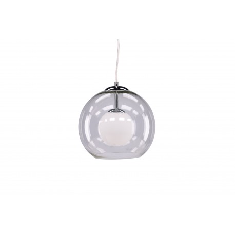 Roche Loftlampe - Krom og Transparent og Hvid