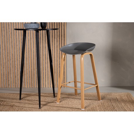 Decatur Stol - Sort og Natur