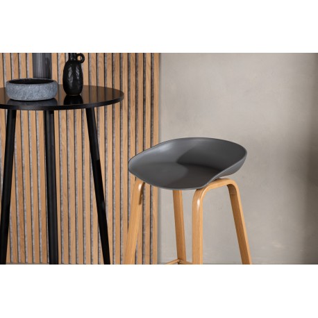 Decatur Stol - Sort og Natur