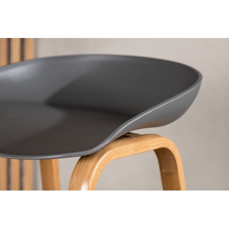 Decatur Stol - Sort og Natur