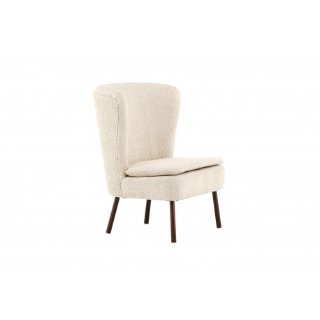 Hallso Lænestol - Beige og Valnød