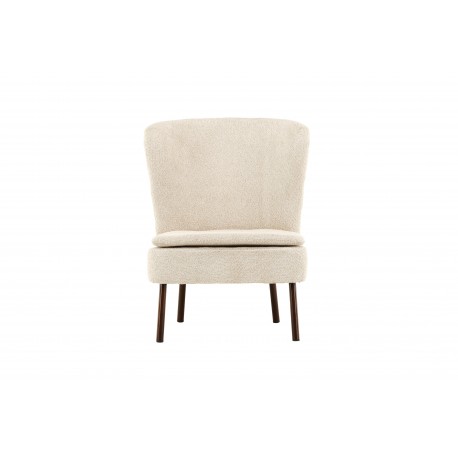 Hallso Lænestol - Beige og Valnød
