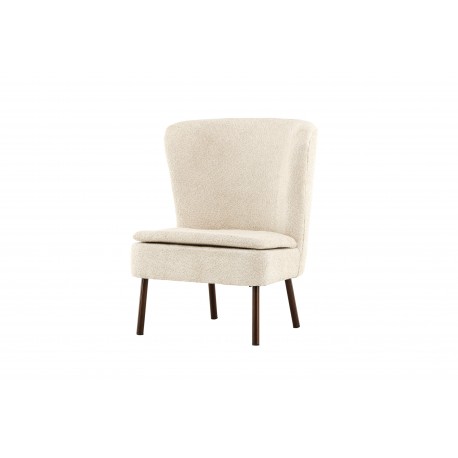 Hallso Lænestol - Beige og Valnød