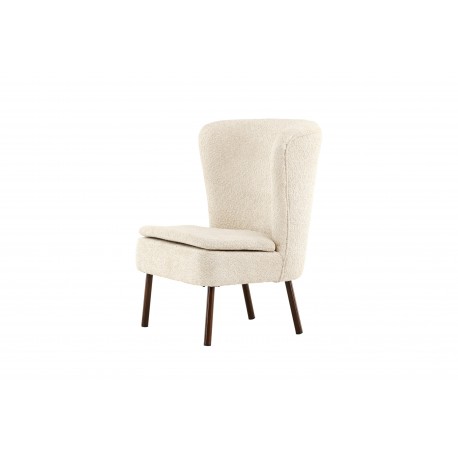 Hallso Lænestol - Beige og Valnød
