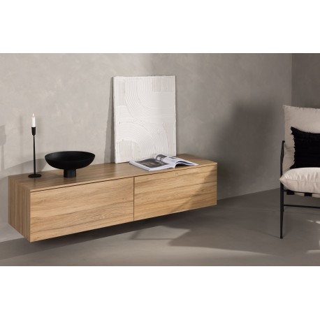 Frihamn væghængt TV bord 160x45 - Natur