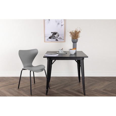 Tempe Spisebord 80 x 80 - Sort