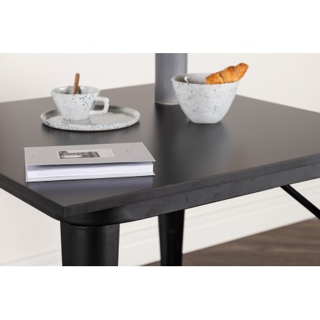Tempe Spisebord 80 x 80 - Sort