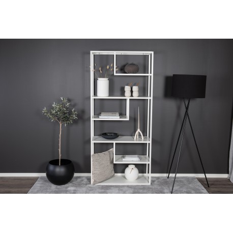 Staal Reol 85x188cm - Hvid
