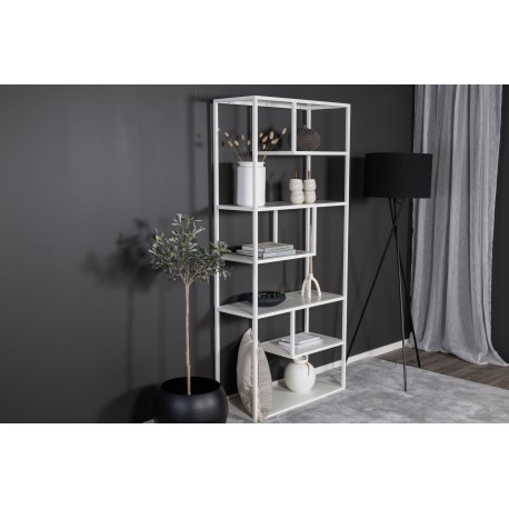 Staal Reol 85x188cm - Hvid