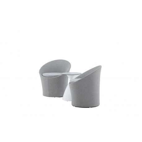 Spoga Lounge Set - Grå,Hvid