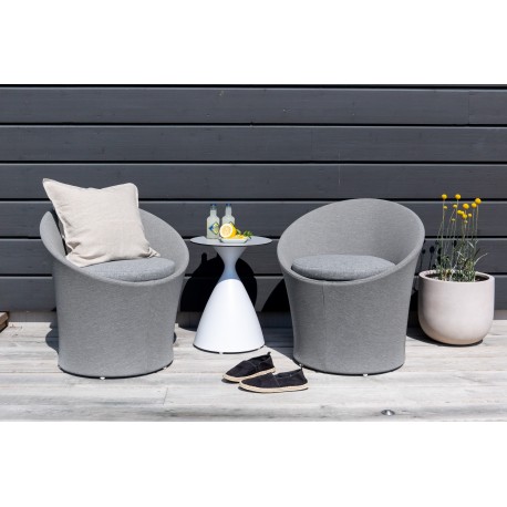 Spoga Lounge Set - Grå,Hvid