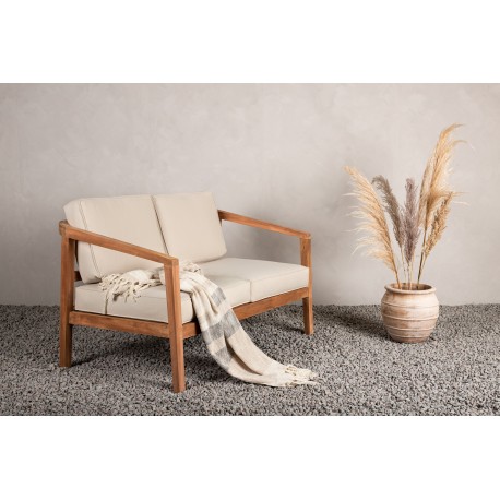 Kenya 2 personers Sofa - Beige,Messing