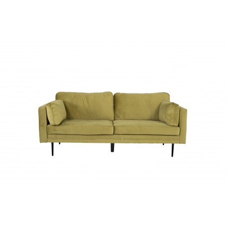 Boom Sofa Grøn Velour med Sort stålben