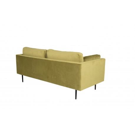 Boom Sofa Grøn Velour med Sort stålben