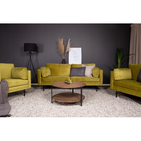 Boom Sofa Grøn Velour med Sort stålben