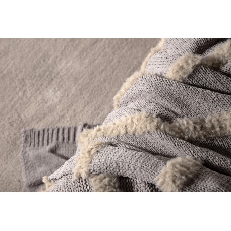 Katleen Plaid - Beige og Lysegrå