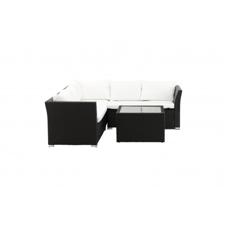 Haiti Have Hjørnesofa Sæt - Sort