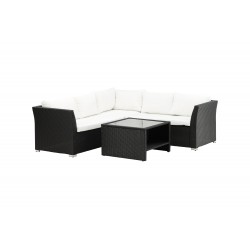 Haiti Have Hjørnesofa Sæt - Sort