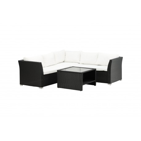Haiti Have Hjørnesofa Sæt - Sort