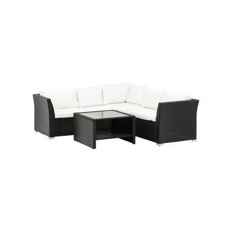 Haiti Have Hjørnesofa Sæt - Sort
