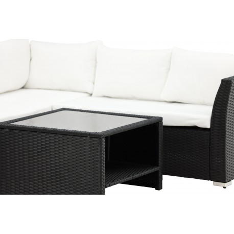 Haiti Have Hjørnesofa Sæt - Sort