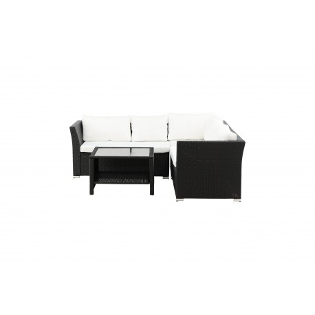 Haiti Have Hjørnesofa Sæt - Sort