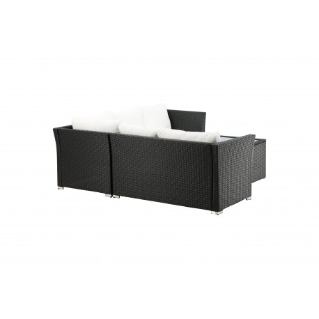 Haiti Have Hjørnesofa Sæt - Sort