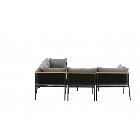 Nettan Have Hjørnesofa Sæt - Sort,Grå