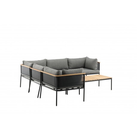 Nettan Have Hjørnesofa Sæt - Sort,Grå