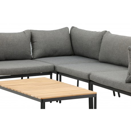 Nettan Have Hjørnesofa Sæt - Sort,Grå