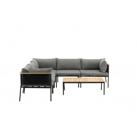 Nettan Have Hjørnesofa Sæt - Sort,Grå