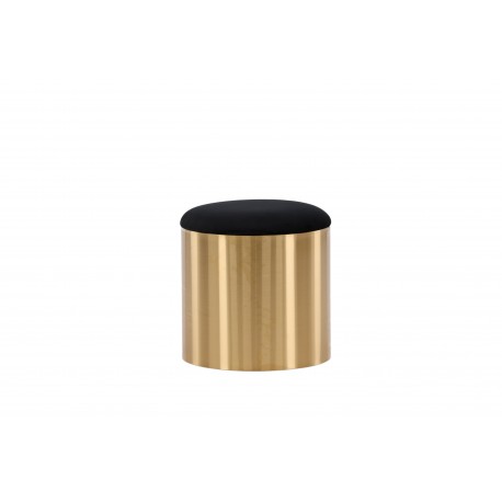 Puff Pouf - Sort og Messing