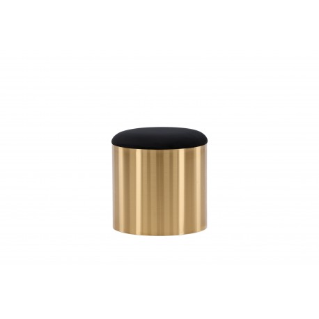 Puff Pouf - Sort og Messing