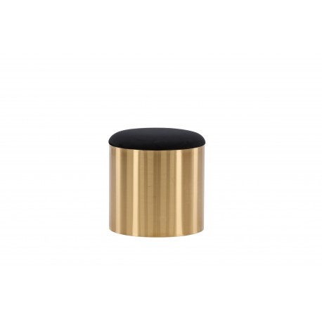 Puff Pouf - Sort og Messing