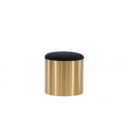 Puff Pouf - Sort og Messing