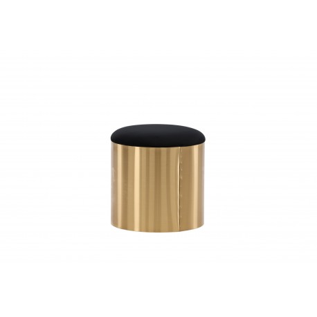 Puff Pouf - Sort og Messing
