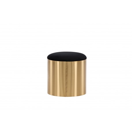 Puff Pouf - Sort og Messing