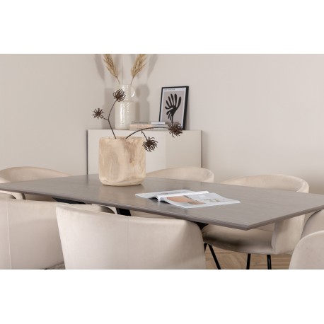 Piazza Spisebordssæt - Beige og Sort og Grå