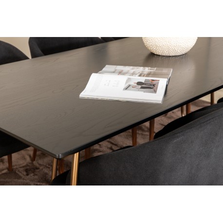 Petra Spisebordssæt - Sort og Valnød