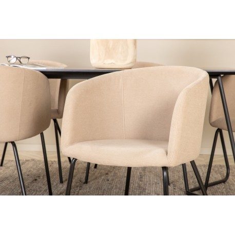 Petra t Spisebordssæt - Beige og Sort