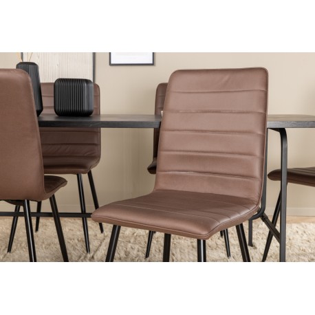 Uno Spisebordssæt - Sort og Brun