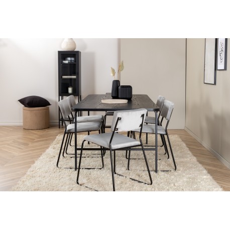Uno Spisebordssæt - Sort og Lysegrå