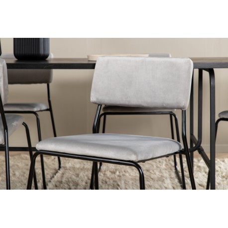 Uno Spisebordssæt - Sort og Lysegrå